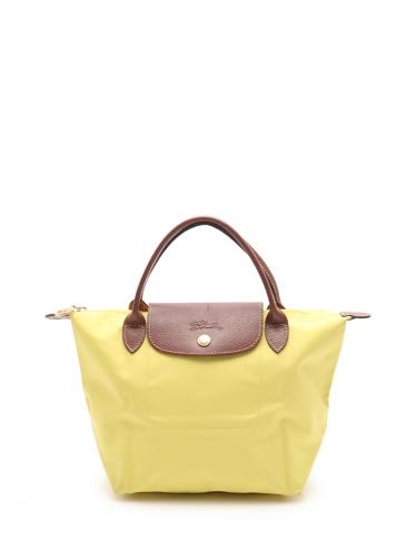 ロンシャン(LONGCHAMP)ル|プリアージュ|S|トートバッグ|ナイロン|レザー|黄|茶|ハイブランド・ブランド専門の中古通販サイト(473655)