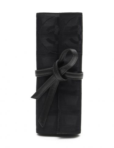 シャネル Chanel ニュートラベルライン ジュエリーケース ポーチ ナイロンキャンバス 黒 ハイブランド ブランド 専門の中古通販サイト 3794