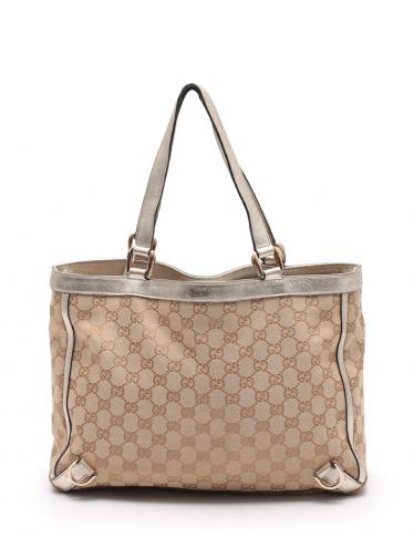 GUCCI・バッグ・GGキャンバス アビー トートバッグ キャンバス レザー