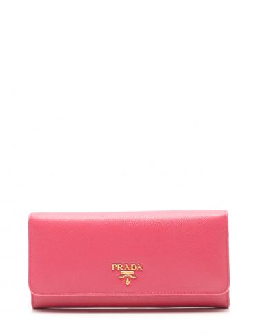 PRADA ピンク レザー 二つ折り財布 プラダ 二つ折り財布 サフィアーノ ピンク レディース PRADA