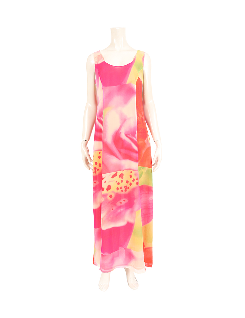 ケンゾー Kenzo ワンピース シルク ピンク オレンジ 赤 マルチカラー ハイブランド ブランド専門の中古通販サイト