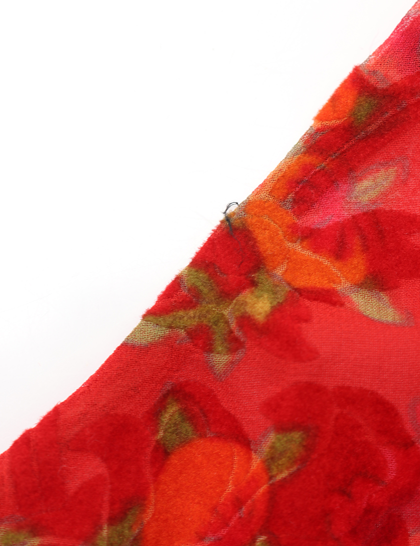 ケンゾー Kenzo ワンピース 花柄 シルク 赤 黄緑 オレンジ ハイブランド ブランド専門の中古通販サイト