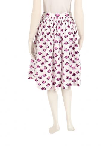 プラダ(PRADA)|スカート|リッププリント|白|ピンク|紫|ハイブランド・ブランド専門の中古通販サイト(478974)