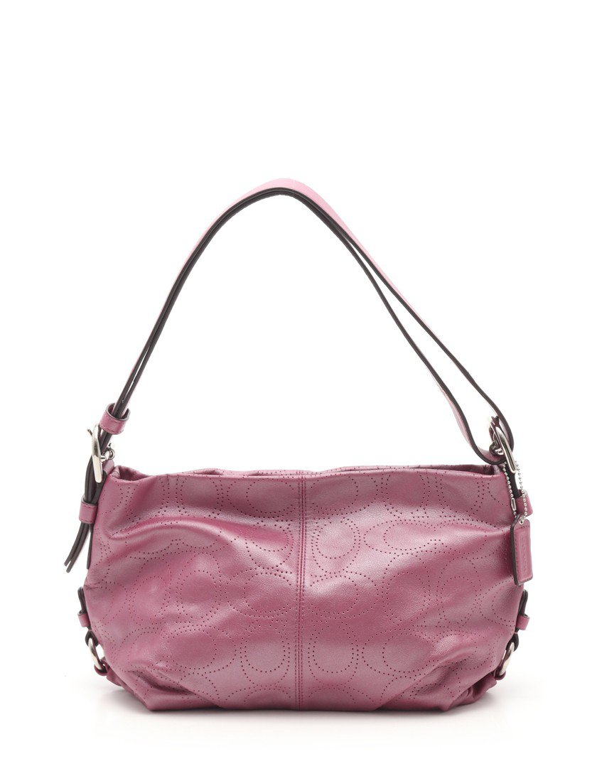 コーチ Coach シグネチャー ショルダーバッグ レザー メタリックパープル ハイブランド ブランド専門の中古通販サイト