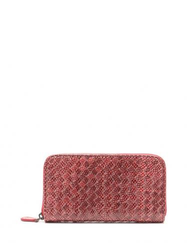 BOTTEGA VENETA イントレチャート ラウンドファスナーパイソン柄 ◇正規品◇ボッティガヴェネタイントレチャート ラウンド