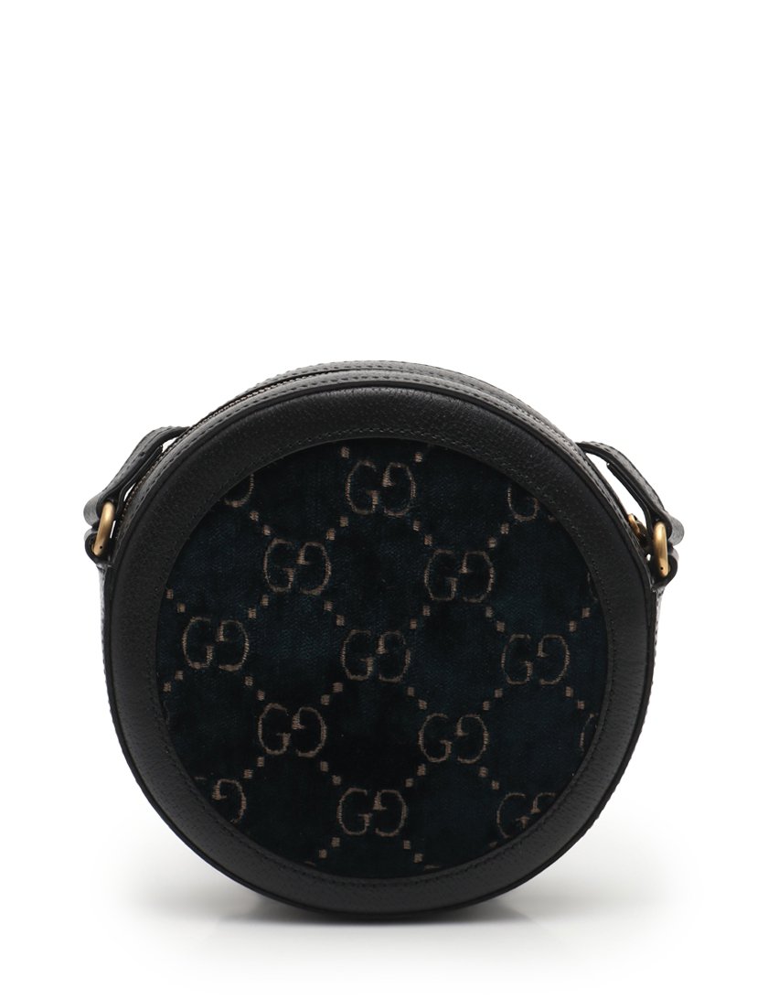 グッチ(GUCCI)GGパターン|ショルダーバッグ|ベルベット|レザー|ネイビー|黒|ハイブランド・ブランド専門の中古通販サイト(492830)
