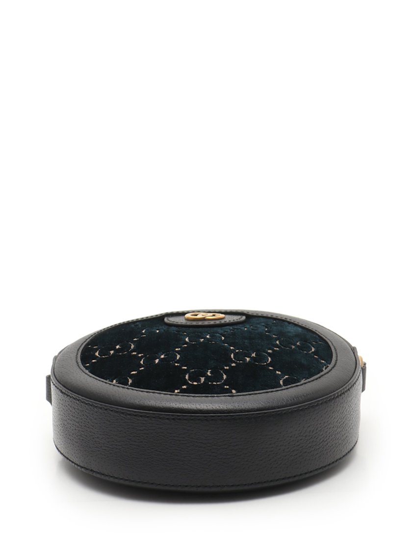 グッチ(GUCCI)GGパターン|ショルダーバッグ|ベルベット|レザー|ネイビー|黒|ハイブランド・ブランド専門の中古通販サイト(492830)