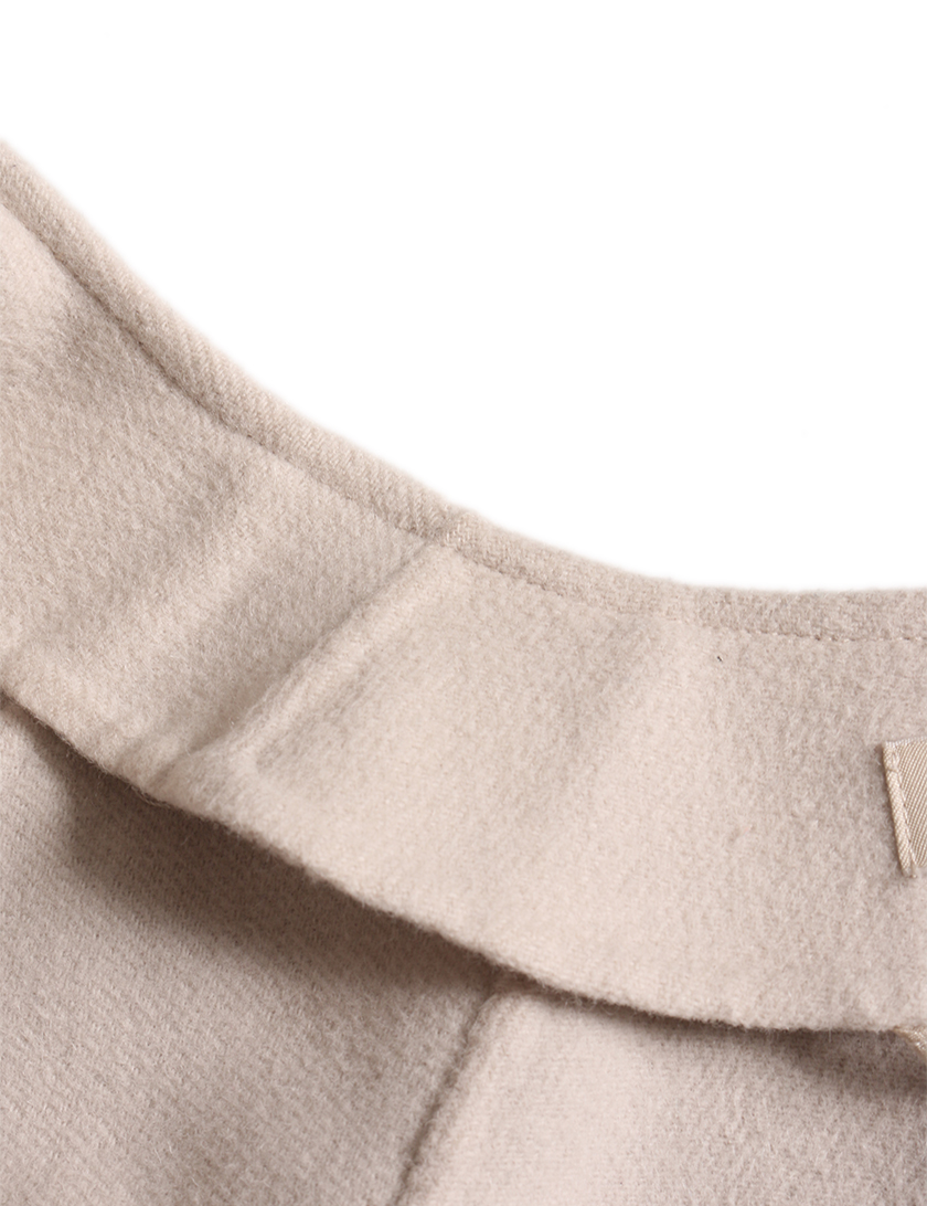 エスマックスマーラ(S Max Mara)|ノーカラーコート|ウール|グレー エスマックスマーラ(S Max Mara)|ノーカラーコート|ウール|グレー