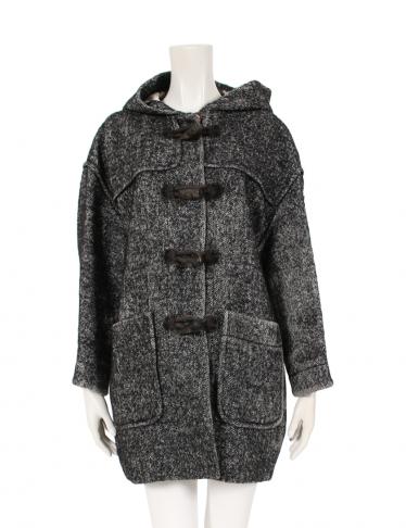 カルヴェン Carven ダッフルコート 黒 白 ハイブランド ブランド専門の中古通販サイト