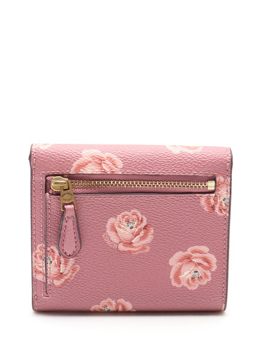 コーチ(COACH)|二つ折り財布|フローラル|PVC|ピンク|ハイブランド・ブランド専門の中古通販サイト(486627)