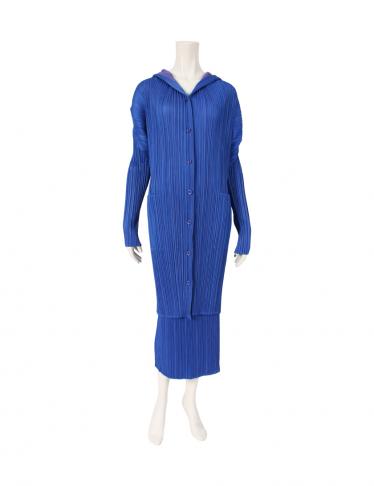 PLEATS PLEASE・スーツ・ スカートセットアップ 青 紫 プリーツ