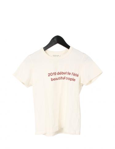 ビューティフルピープル Beautiful People スビンピマジャージーメッセージ Tシャツ カットソー アイボリー 19ss キッズ ハイブランド ブランド専門の中古通販サイト