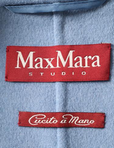マックスマーラステュディオ(Max Mara Studio)|ロングコート|ウール|シルク|カシミヤ|水色|ハイブランド・ブランド専門の中古通販サイト(493663)