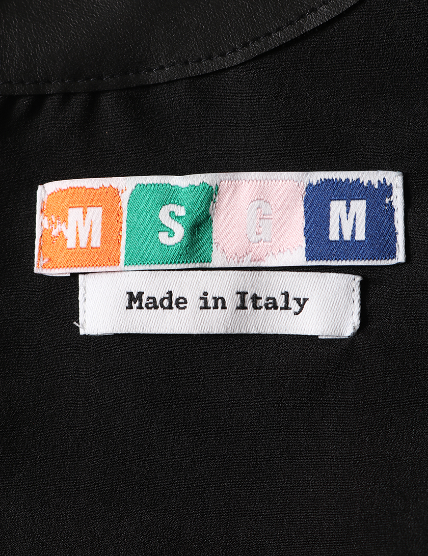 エムエスジーエム Msgm ワンピース ノースリーブ フェイクレザー 黒 切替 ハイブランド ブランド専門の中古通販サイト