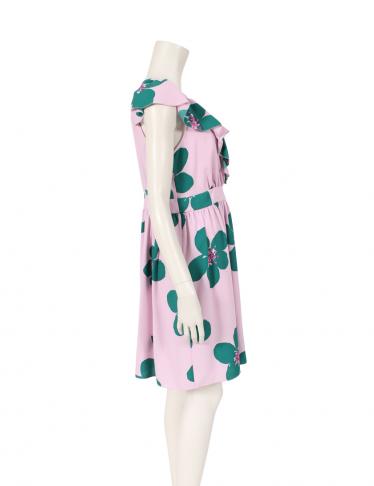 ケイトスペード Kate Spade ワンピース 花柄 Aライン 紫 緑 ハイブランド ブランド専門の中古通販サイト