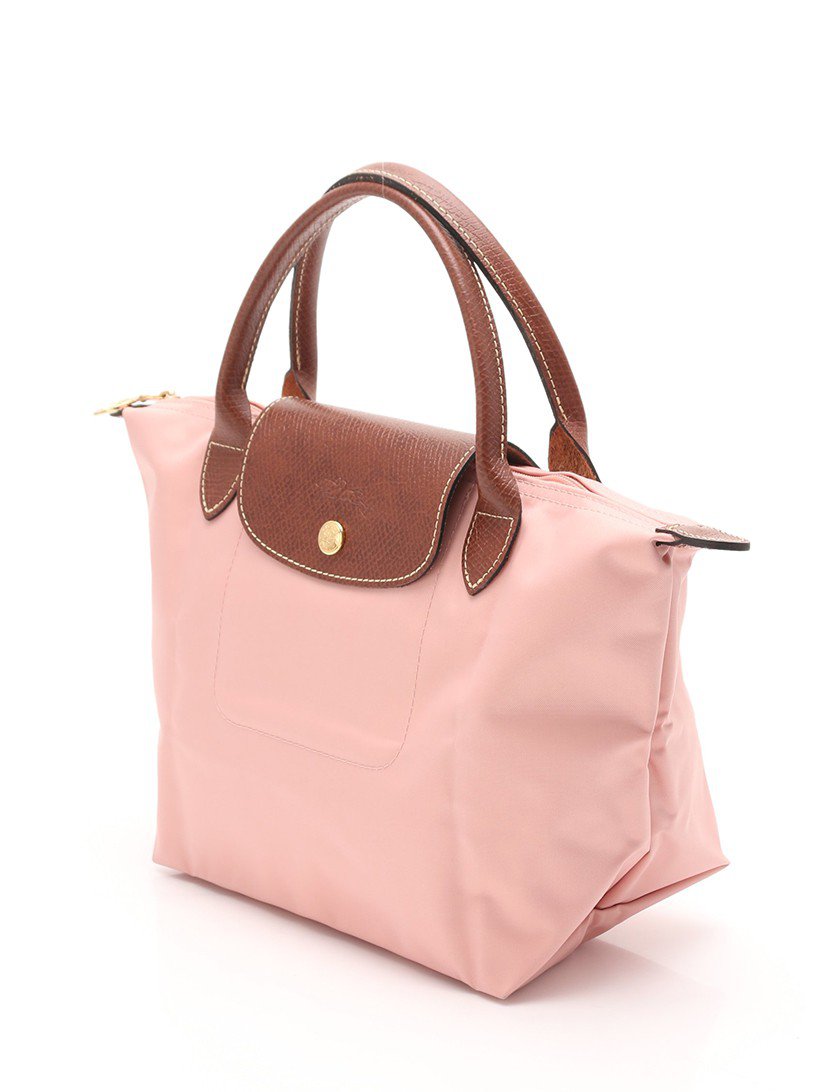 ロンシャン Longchamp ル プリアージュ S ハンドバッグ ナイロン レザー ピンクベージュ 茶 ハイブランド ブランド専門の中古通販サイト