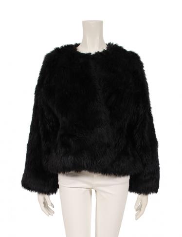 CLANE VOLUME FUR JACKET ファージャケット ブラック 黒 CLANE・アウター・VOLUME FUR JACKET ジャケット フェイクファー 黒