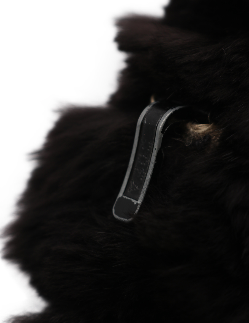 カールドノヒュー Karl Donoghue ラビットファージャケット ダークブラウン 黒 ハイブランド ブランド専門の中古通販サイト