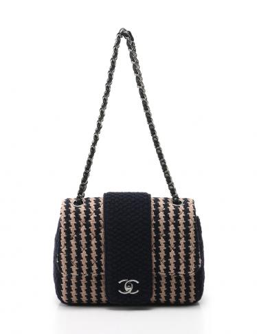 CHANEL・バッグ・バイカラー ツイード キルティング チェーンショルダーバッグ