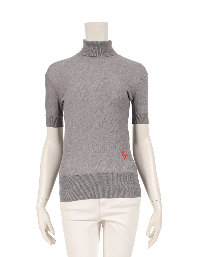 バレンシアガ(BALENCIAGA)|セーター|ニット|ハーフスリーブ|タートルネック|グレー|ハイブランド・ブランド専門の中古通販サイト(501328)