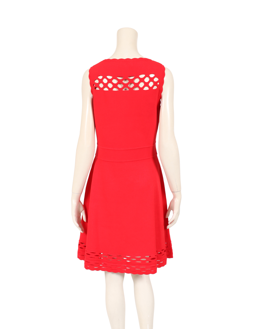 ミリー Milly ニットワンピース レーヨン 赤 パンチング ハイブランド ブランド専門の中古通販サイト