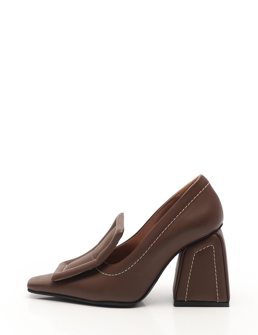 マルニ(MARNI)|チャンキーヒールパンプス|レザー|茶|ハイブランド・ブランド専門の中古通販サイト(503965)