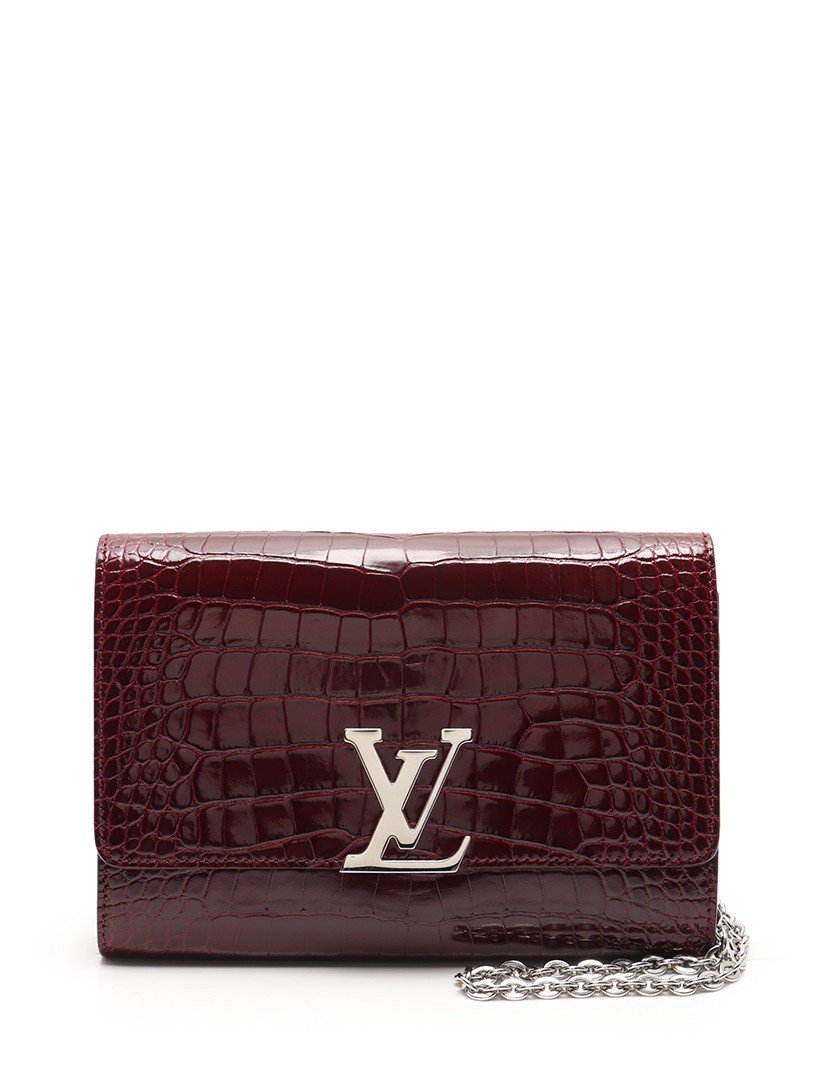 ルイヴィトン Louis Vuitton ポシェット ルイーズ チェーンショルダーバッグ クロコダイル 茶 ハイブランド ブランド 専門の中古通販サイト