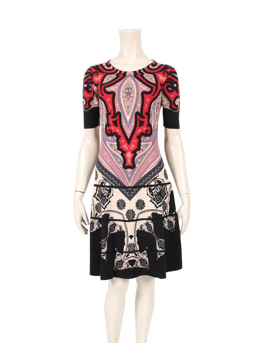 エトロ Etro ワンピース ペイズリー柄 ウール アイボリー マルチカラー ハイブランド ブランド専門の中古通販サイト