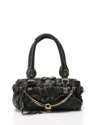 Chloe・バッグ・パディントン チェーンカデナ レザー ハンドバッグ 黒