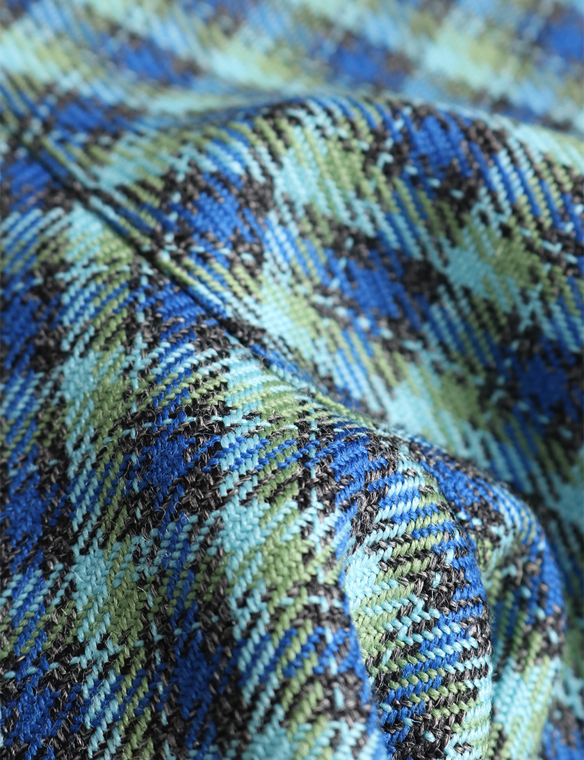 バレンシアガ Balenciaga コート チェック柄 水色 青 黄緑 19aw ハイブランド ブランド専門の中古通販サイト