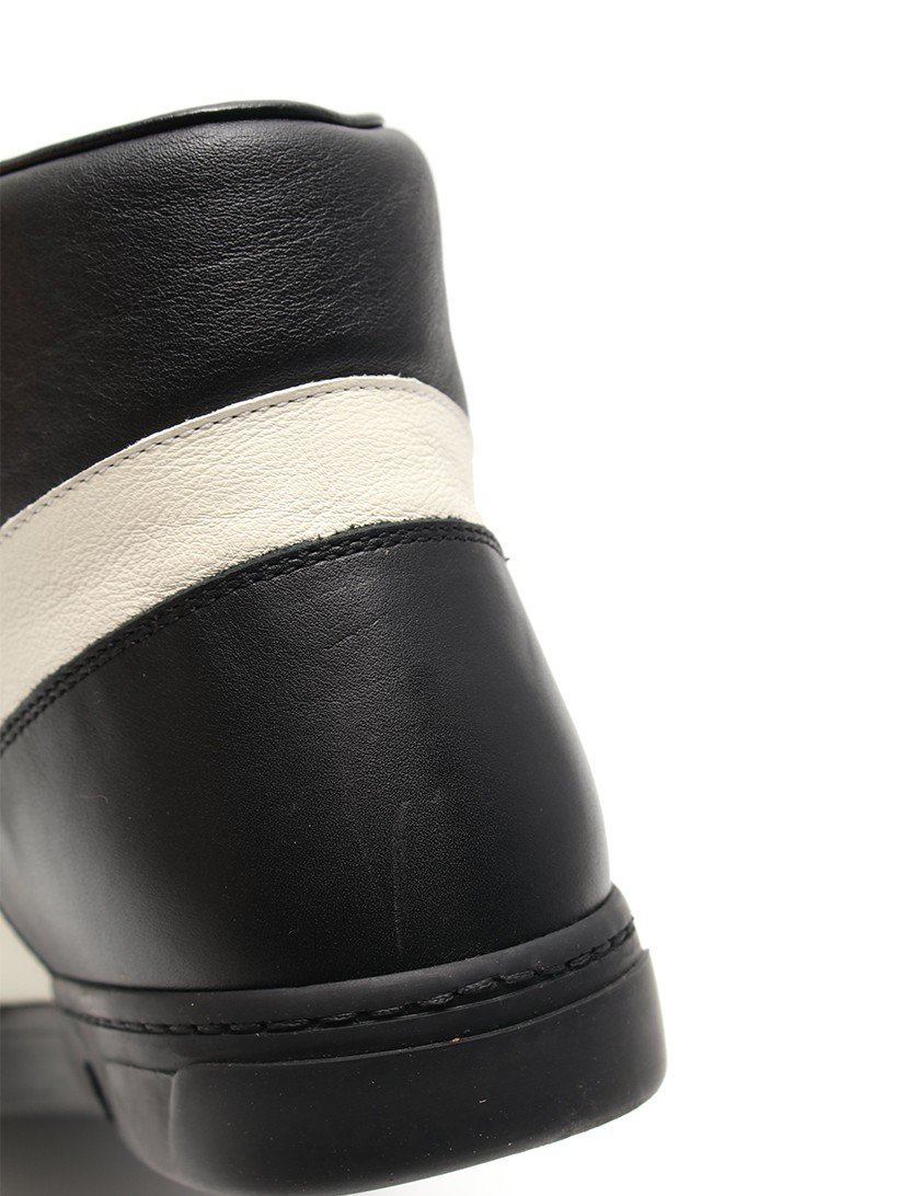 グッチ(GUCCI)インターロッキングG|ハイカットスニーカー|レザー|黒|白|バイカラー|ハイブランド・ブランド専門の中古通販サイト(511991)