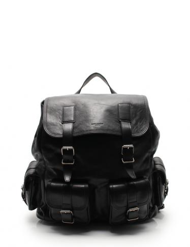 サンローランパリ Saint Laurent Paris バックパック ヴィンテージカーフレザー 黒 ハイブランド ブランド専門の中古通販サイト