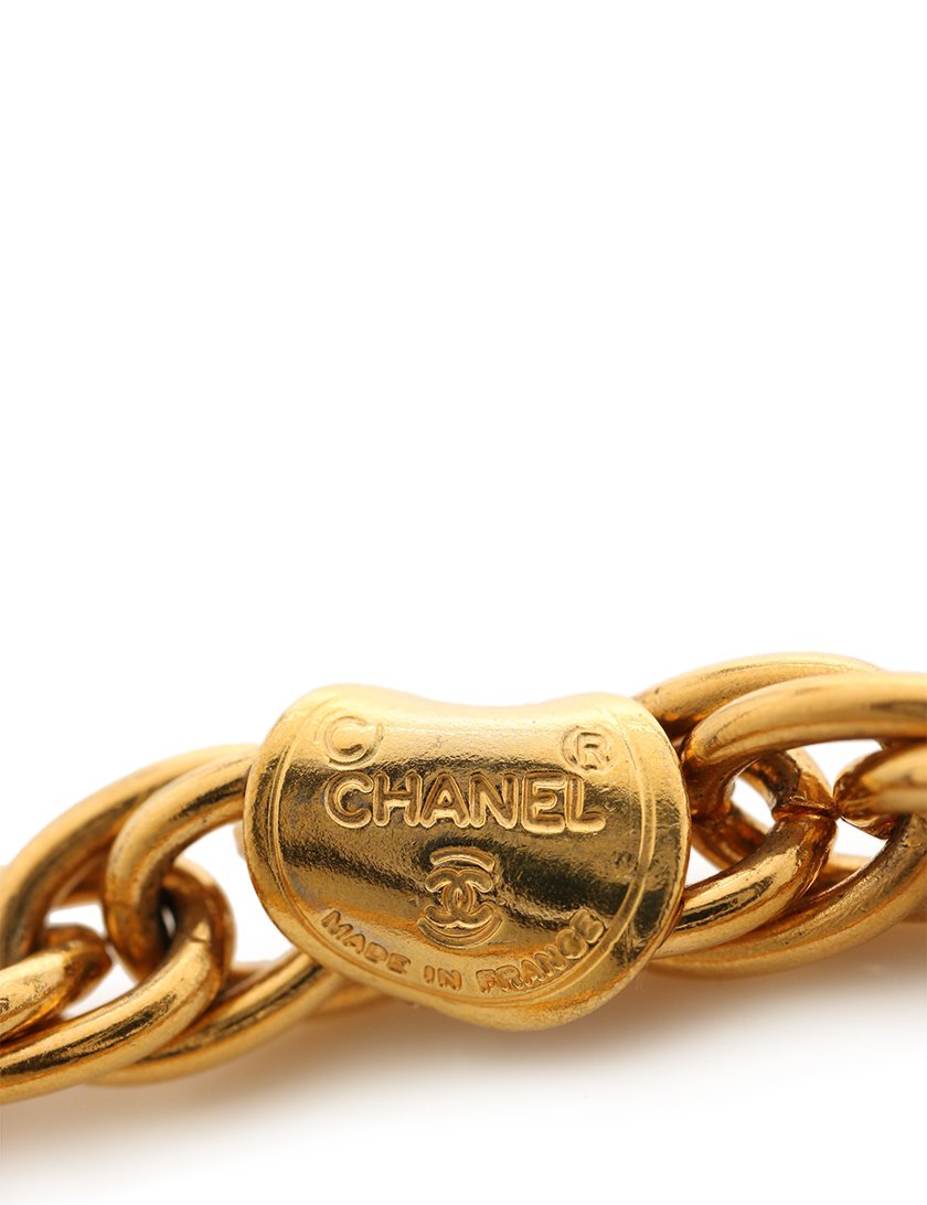 かわいい シャネル美品 金属素材 4連 ゴールド ブレスレット バングル Luhacovice Cz