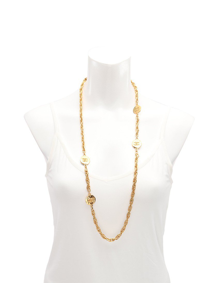 シャネル Chanel ココマーク ロングチェーンネックレス ゴールド 93p ヴィンテージ ハイブランド ブランド専門の中古通販サイト