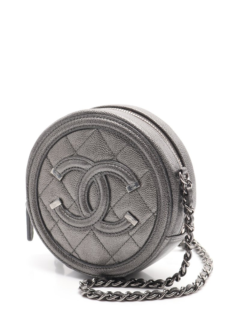 シャネル(CHANEL)マトラッセ|CCフィリグリー|チェーンショルダーバッグ|キャビアスキン|グレー|ハイブランド・ブランド専門の中古通販サイト(516350)