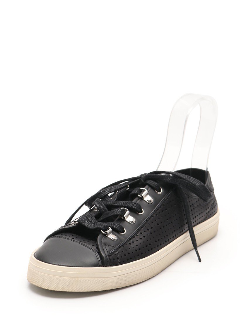 サンローランパリ Saint Laurent Paris レースアップ スニーカー レザー 黒 パンチング ハイブランド ブランド専門の中古通販サイト 5136