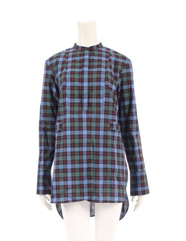 エンフォルド(ENFOLD)|ロングシャツ|チェック|スタンドカラー|青|緑|赤|黒|ハイブランド・ブランド専門の中古通販サイト(518988)