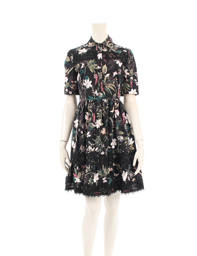 ケイトスペード Kate Spade Floral ワンピース ボタニカル柄 レース 黒 マルチカラー ハイブランド ブランド専門の中古通販サイト
