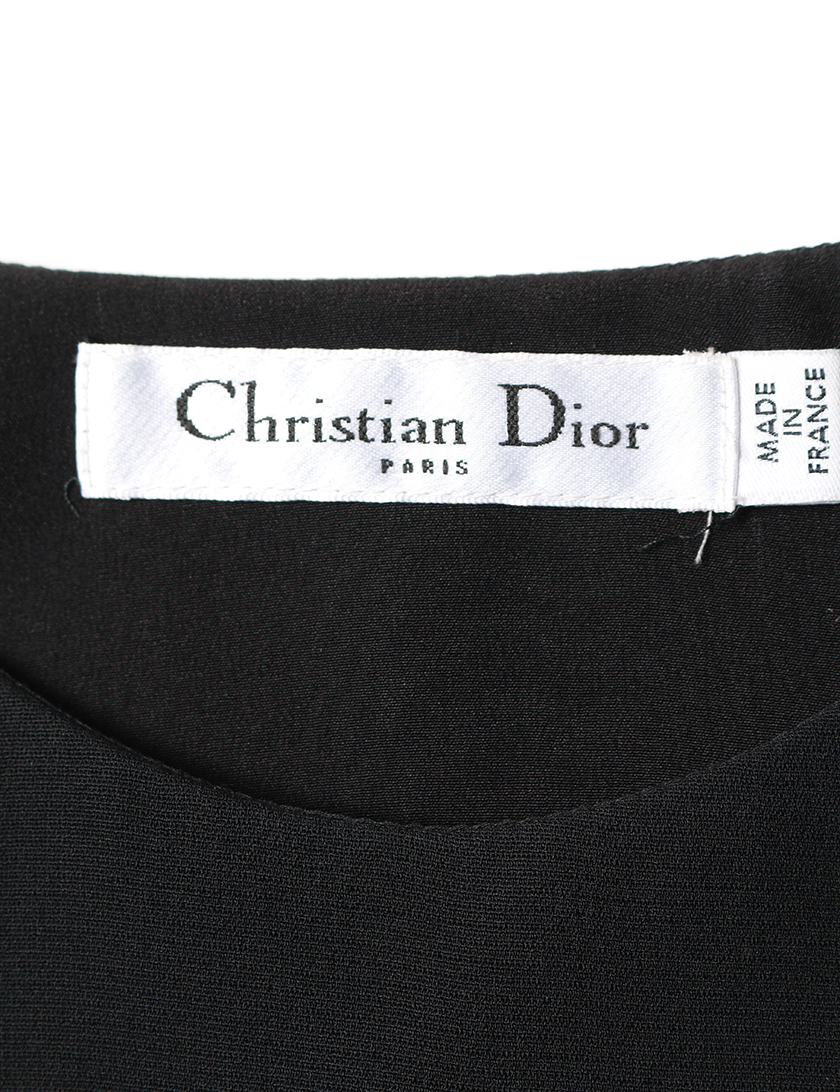 クリスチャンディオール Christian Dior ワンピース シルク 黒 ピンクベージュ ハイブランド ブランド専門の中古通販サイト