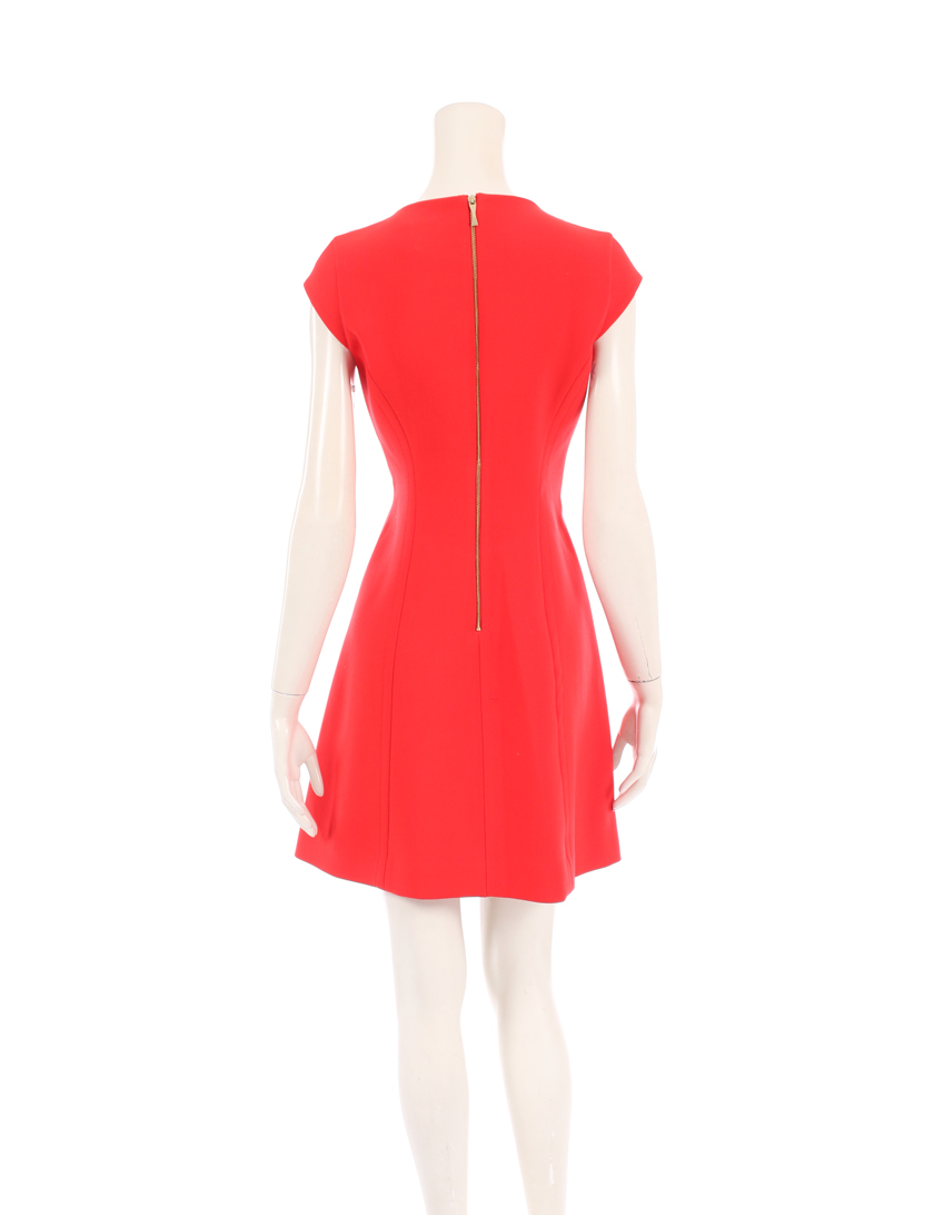 ケイトスペード Kate Spade ワンピース ノースリーブ リボン 赤 ハイブランド ブランド専門の中古通販サイト