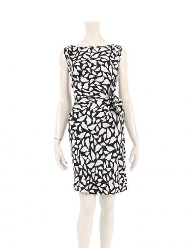 ダイアンフォンファステンバーグ Diane Von Furstenberg New Della ワンピース シルク 黒 白 ハイブランド ブランド専門の中古通販サイト