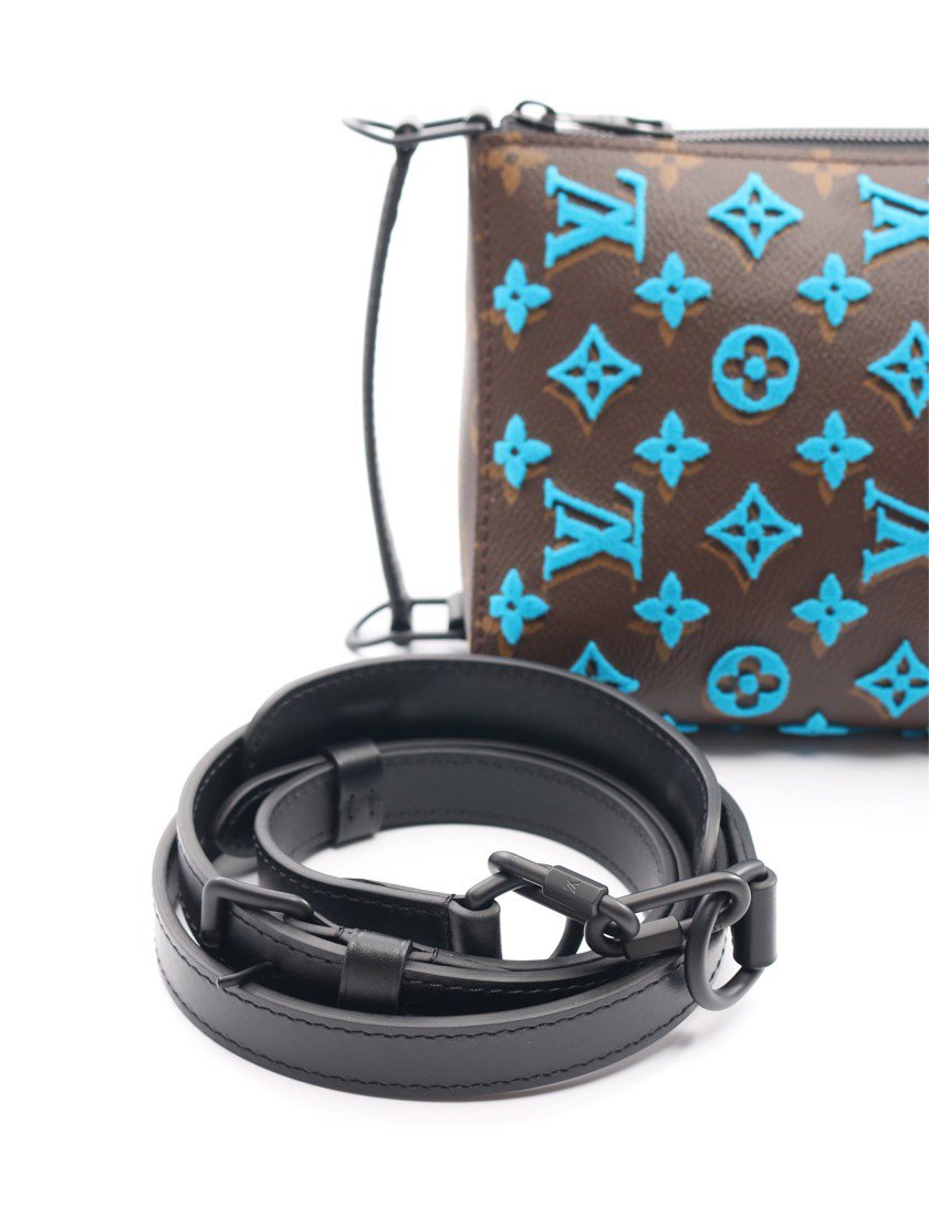 ルイヴィトン(LOUIS VUITTON)トリアングル|メッセンジャー|ハンドバッグ|PVC|レザー|茶|ターコイズ|2WAY|クロスボディ|20SS|ハイブランド・ブランド専門の中古通販サイト(523621)