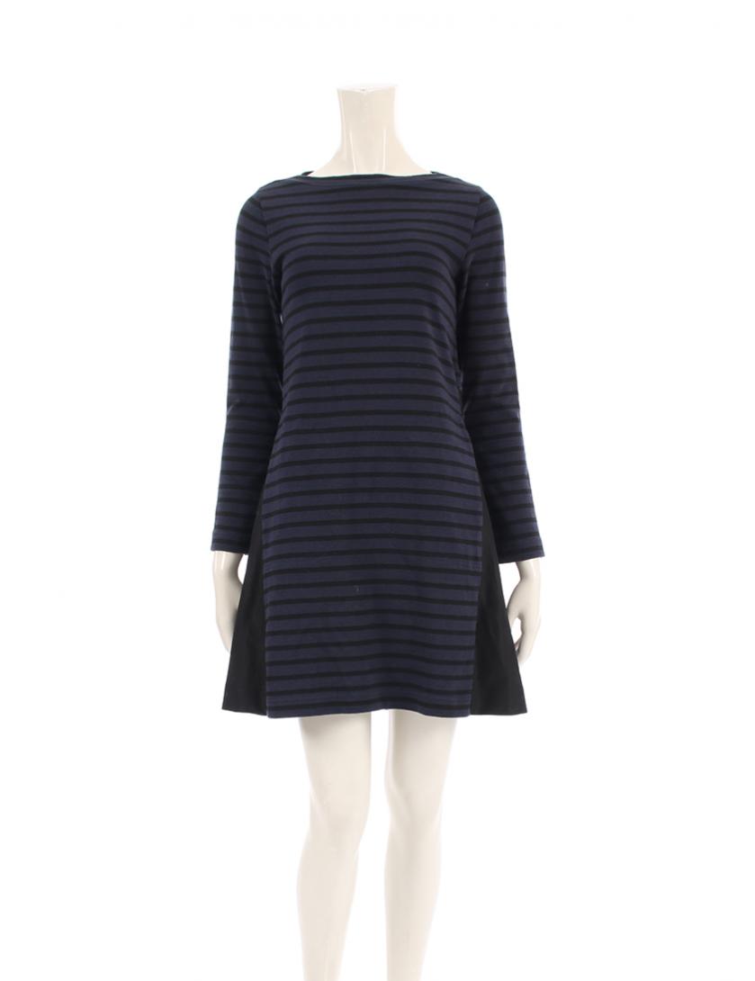 サカイ Sacai ワンピース ボーダー柄 ネイビー 黒 切替 ハイブランド ブランド専門の中古通販サイト