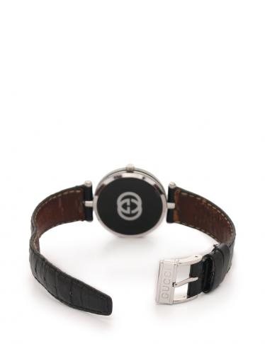 グッチ Gucci 腕時計 メンズ クオーツ Ss レザー シルバー 黒 黒文字盤 ハイブランド ブランド専門の中古通販サイト
