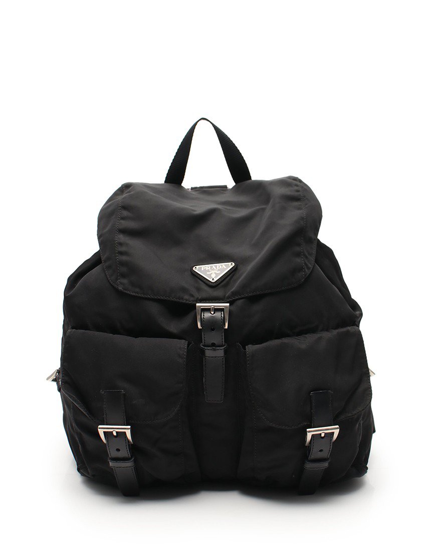 プラダ Prada リュックサック バックパック ナイロン レザー 黒 ハイブランド ブランド専門の中古通販サイト