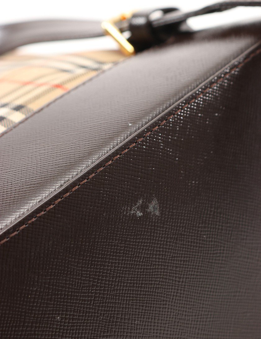 バーバリー(BURBERRY)|バックパック|リュック|チェック柄|キャンバス|レザー|ベージュ|黒|白|赤|ハイブランド・ブランド専門の中古通販サイト(528054)