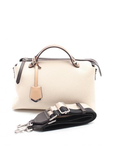 フェンディ(FENDI)BY|THE|WAY|MEDIUM|バイザウェイ|ミディアム|ハンドバッグ|レザー|アイボリー|茶|2WAY|ハイブランド・ブランド専門の中古通販サイト(524992)