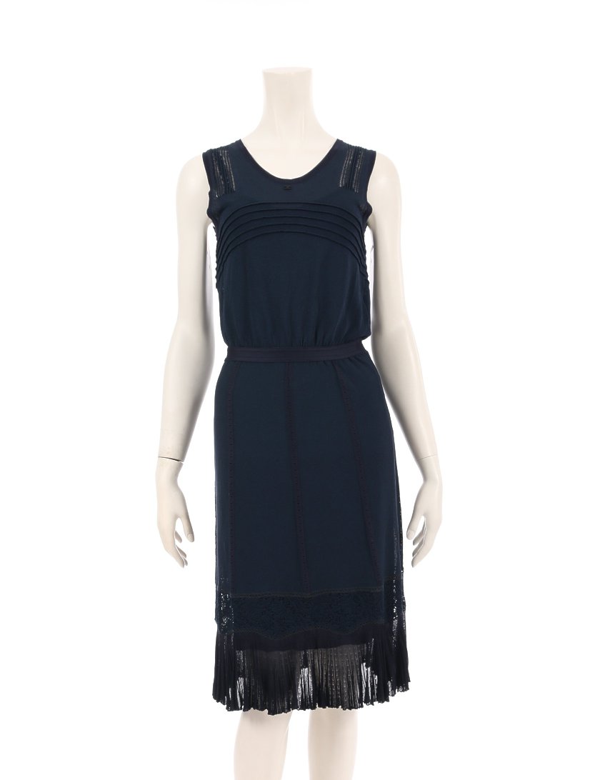 シャネル Chanel ココマーク ワンピース ノースリーブ ネイビー 06p ハイブランド ブランド専門の中古通販サイト