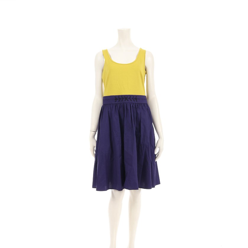 ポールカ Paule Ka ワンピース ノースリーブ マスタード 紫 ハイブランド ブランド専門の中古通販サイト