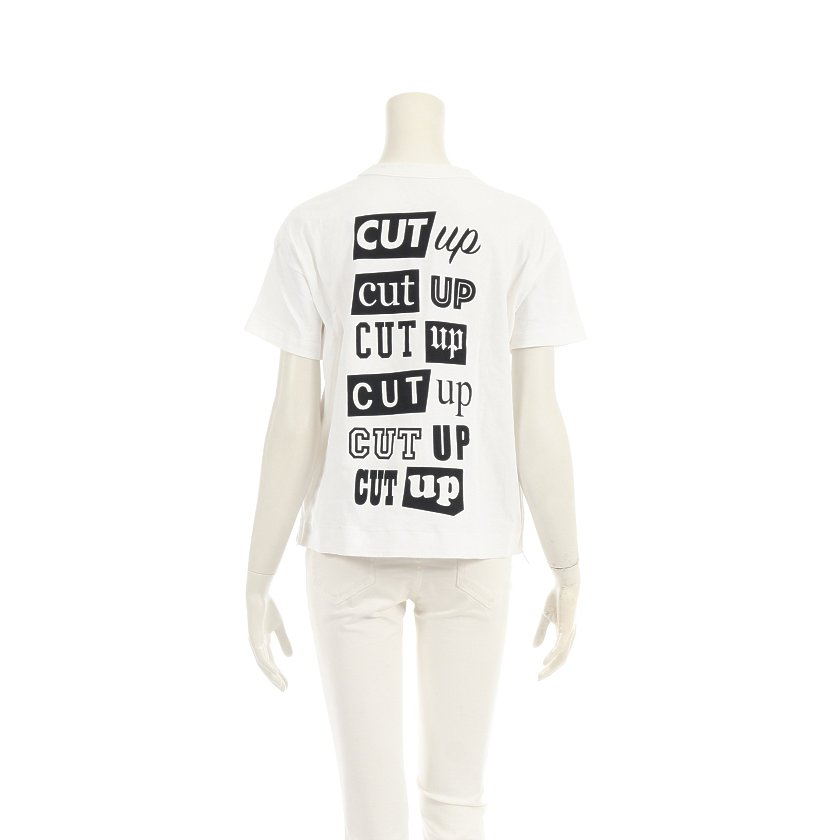 サカイ(Sacai)CUT|UP|TEE|サイドジップ|Tシャツ|白|黒|17AW